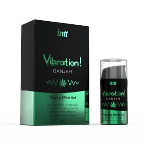Жидкий вибратор Intt Vibration Ganjah (15 мл), густой гель, необычный вкус, действует до 30 минут sexstyle