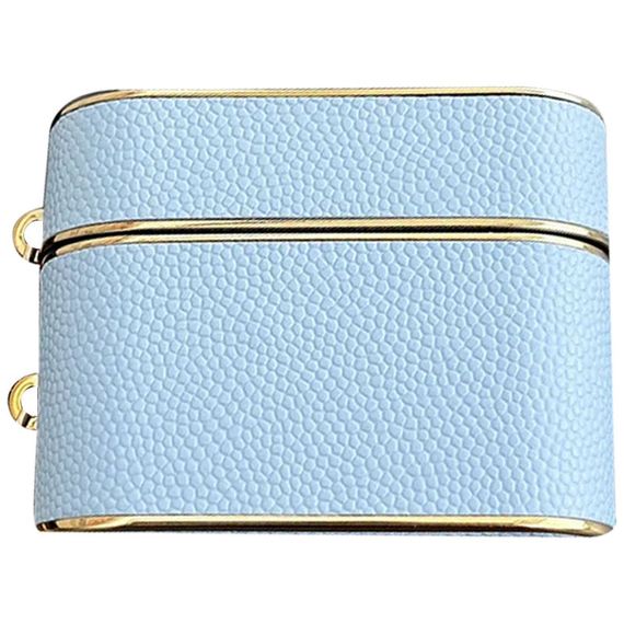 Кожаный футляр Suitcase для наушников AirPods 3 Blue