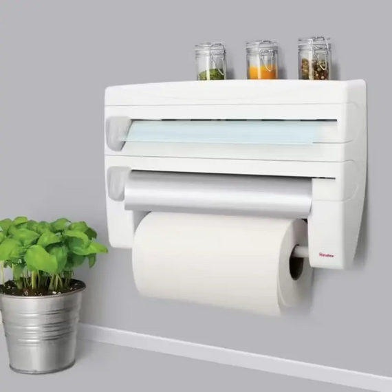 Кухонний диспенсер 4в1 Triple Paper Dispenser NEW для плівки, фольги та рушників