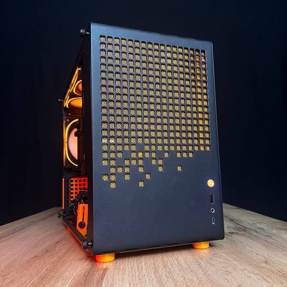 Збірка на замовлення: ігровий ПК Jonsbo Z20 Black/Orange Tower / AMD Ryzen 7 7700 (8 (16) ядер по 3,8 - 5,3 ГГц) / 32 ГБ DDR5 / 1000 ГБ SSD M.2 / AMD Radeon RX 9070 XT, 16 GB GDDR6, 256-bit / 750W | Зображення 3