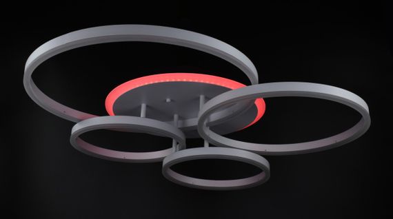 Люстра світлодіодна стельова LED світильник для квартири на стелю лед з пультом 26137 Білий 12х69х79 см. | Зображення 8