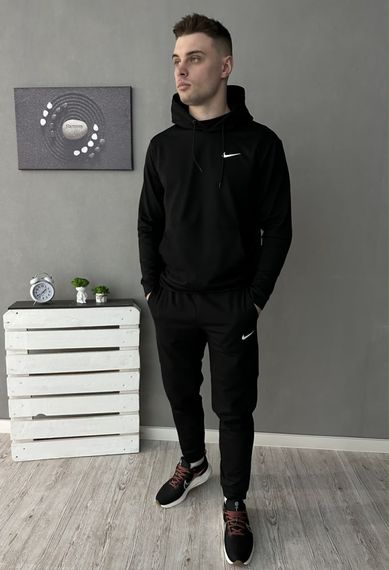 Демісезонний костюм чорний худі/штани  + жилетка Nike | Зображення 2