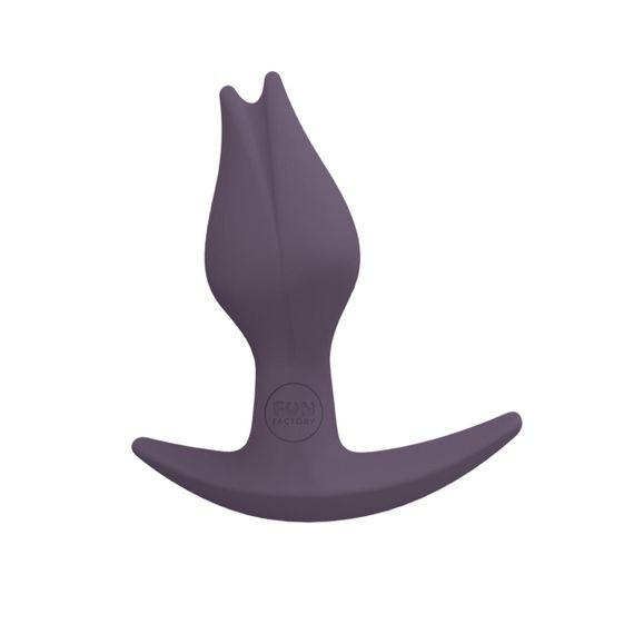 Анальна пробка Fun Factory BOOTIE FEM, фіолетова, у вигляді бутона, діаметр 2,9 см, тонкий обмежувач sexstyle