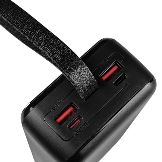Повербанк GRUNHELM GP-30BQC 30.000 mAh; швидка зарядка 22.5W Чорний shop (6990001375327) | Зображення 1