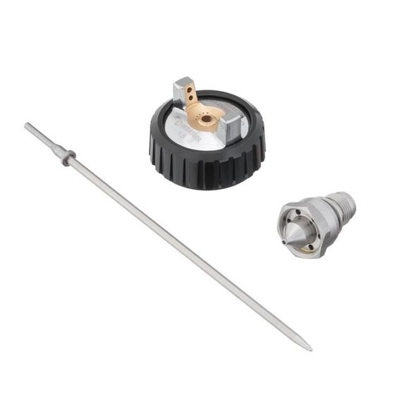 Комплект 1.8 мм форсунка, повітряна головка, голка до фарбопультів HVLP BLACK M-DIAMOND (PT-0163, PT-0164,1 | Зображення 1