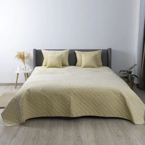Покрывало евро макси ТЕП Velour Ромб круглый 4-00518-22458 180х240 см бежевое