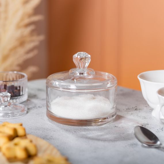 Цукерниця з кришкою Ø 10 см скляна HP-YH-24 | Зображення 4