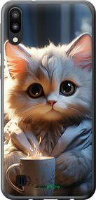Чохол на Samsung Galaxy M10 Білий кіт "5646u-1661-2448"