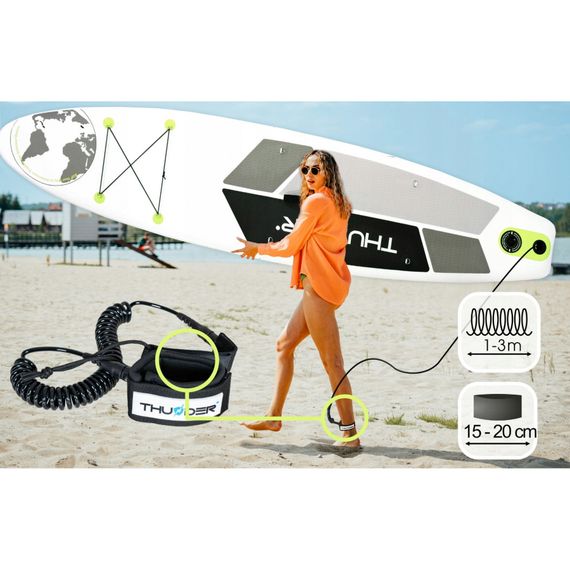 Надувна дошка SUP THUNDER Planet 320 см з веслом Lime | Зображення 4