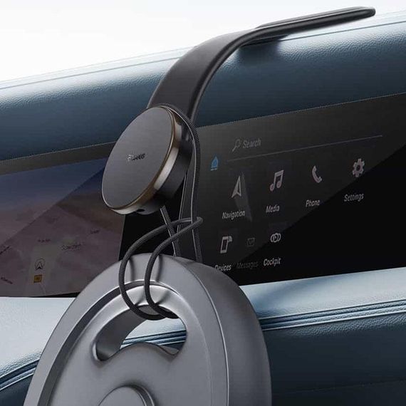 Автодержатель с БЗУ Baseus C02 Pro Series Magnetic Wireless Charging Car Mount Cluster (C40156) Black | Зображення 6
