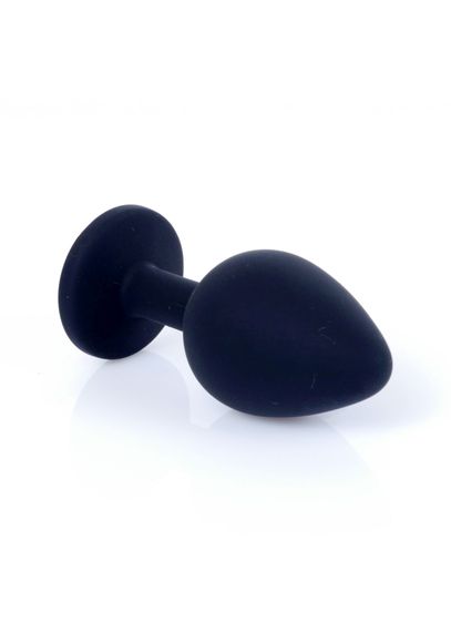 Анальна пробка - Jewellery Silicone Black Plug M Pink | Зображення 4