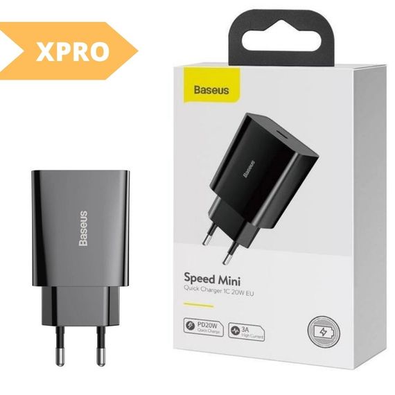 Мережевий Зарядний Пристрій Baseus PD 20W 3A CCFS-SN чорний ( 33063-01_336) | Зображення 1