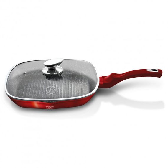 Сковорода гриль Berlinger Haus Red MetalliС Line BH-7430 28 см | Зображення 1