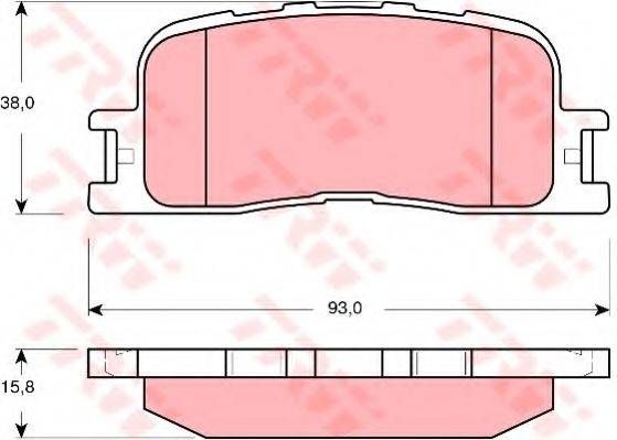 Колодка гальм. диск. TOYOTA CAMRY (_V20), CAMRY (_V30) задн. (вир-во TRW) TRW GDB3374 на TOYOTA CAMRY седан (MCV3_, ACV3_, _XV3_)