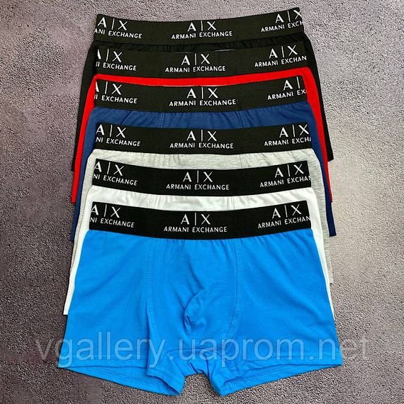 Комплект мужских трусов боксеров Armani (хлопок 93%), 5 шт | Зображення 1