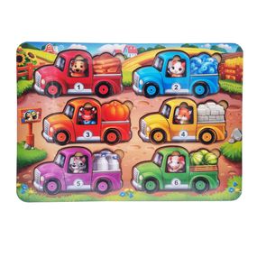 Развивающая игра с карточками "Животные на грузовиках (лето) (ПСД216) PSD216