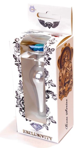 Анальная пробка Boss Series - Jewellery Silver BUTT PLUG Light Blue, BS6400076 sexstyle | Зображення 7