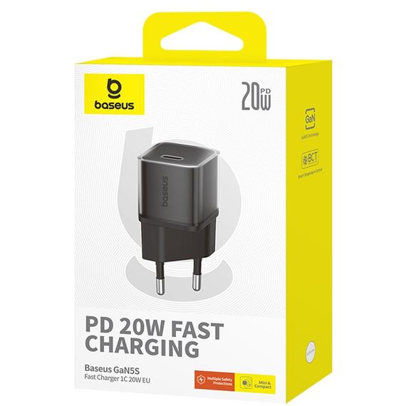 МЗП Baseus GaN5S OS 20W (1USB-C) (P10162503) Cluster Black | Зображення 2