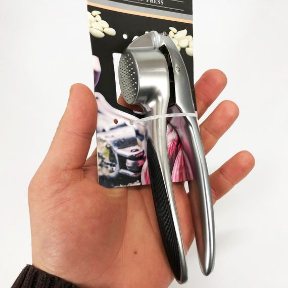 Прес для часнику чеснокодавка ручна металева LQ-28 | Зображення 3