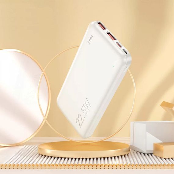 Портативний ЗП Power Bank Hoco J101 Astute PD20W+22.5W 10000 mAh White | Зображення 3