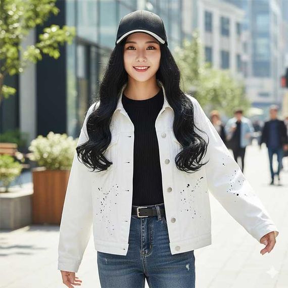 Парик кепка с волнистыми волосами 60 см Брюнетка | Зображення 2