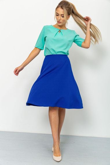 Юбка солнце-клеш  цвет синий 167R750 | Зображення 1