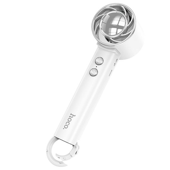 Портативний вентилятор Hoco HX61 Exquisite handheld folding fan 1200 mAh White | Зображення 4