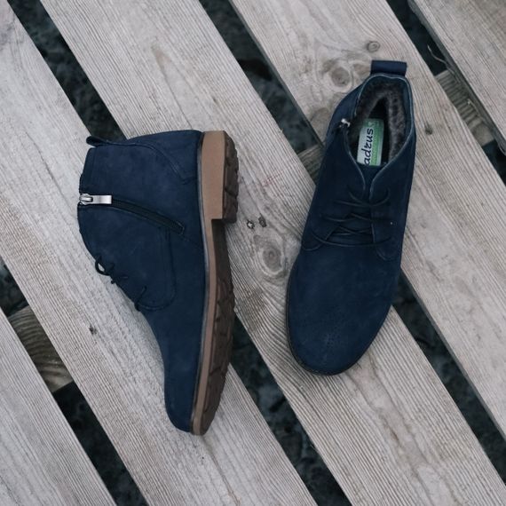 Аккуратные синие ботинки 41 42 43 размер