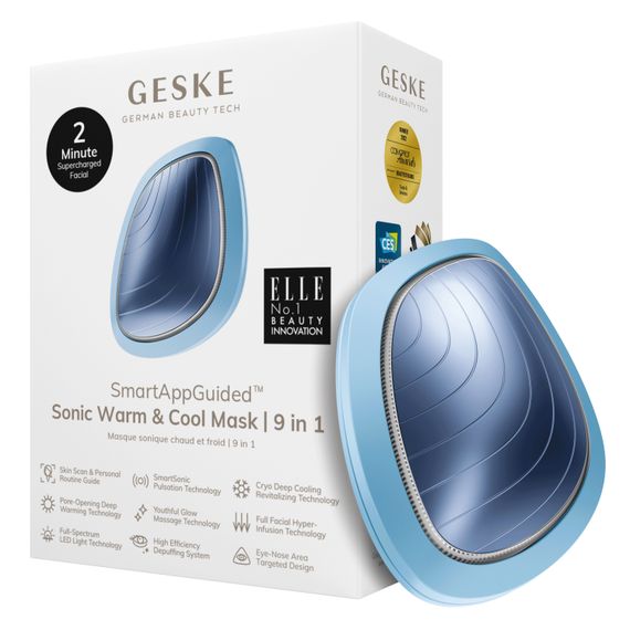 Ультразвукова маска тепло та холод GESKE Sonic Warm&Cool Mask 9в1 aquamarine