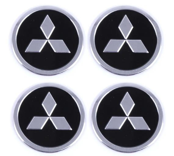 Автомобильная эмблема Primo на колпачок ступицы колеса c логотипом Mitsubishi - Black