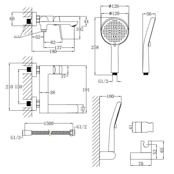 Змішувач для ванни Qtap Evia Chrome QTEVI260CRM47578 | Зображення 1