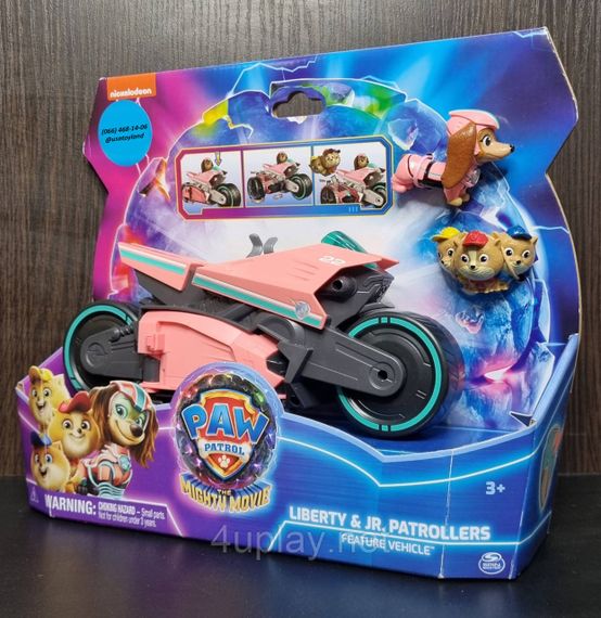 Щенячий Патруль Мегакіно Мотоцикл і фігурка Ліберті Оригінал Paw Patrol Mighty Movie Liberty’s Scooter | Зображення 9