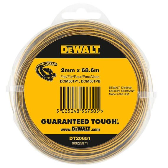 Косильна волосінь 2,0мм*67м DeWALT DT20651