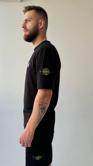 Чоловічий літній костюм Stone Island чорний | Зображення 2