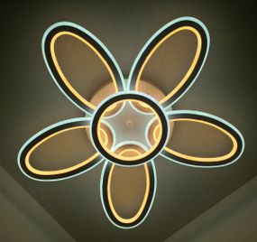 Люстра світлодіодна стельова LED світильник для квартири на стелю лед 25574 Білий 10х62х62 см.