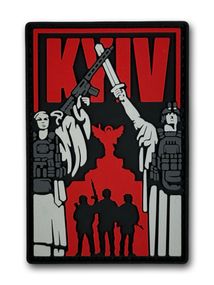 Патч (шеврон) "Київ-Вільний" червоний ПВХ