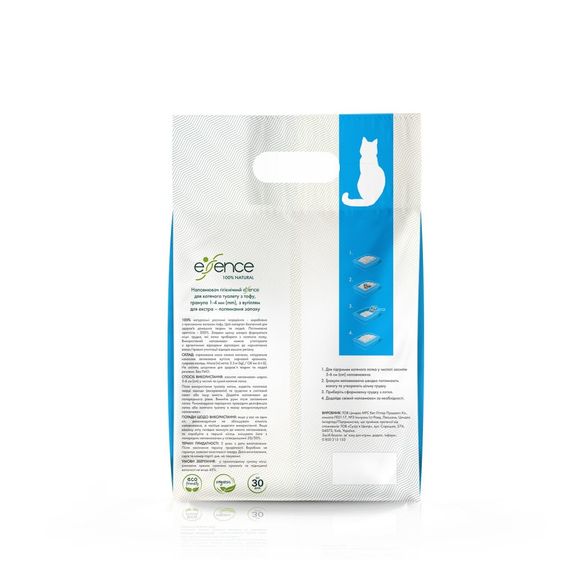 Наповнювач гігієнічний Essence для котячого туалету натуральний з тофу гранула 3 мм 6 л | Зображення 3
