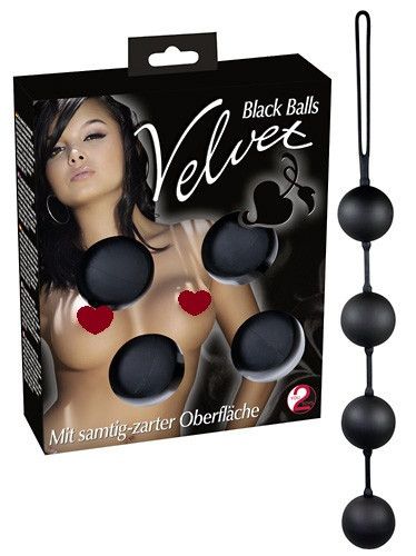 Вагинальные шарики Velvet Black Balls sexstyle