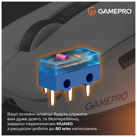 Мишка GamePro Genesis Ranker Wireless/Bluetooth/USB White (GM012W) | Зображення 5