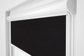 Рулонна штора Rolets Льон 2-2136-1300 130x170 см закритого типу Чорна