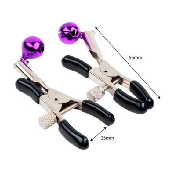 Зажимы для сосков с колокольчиком розовый – Садо-мазо | Зображення 1