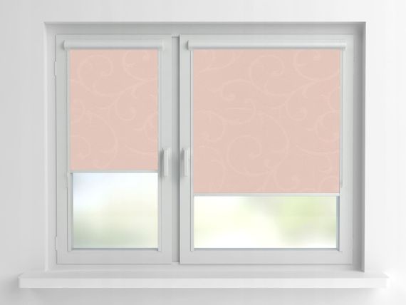 Рулонна штора Rolets Акант 2-2070-2200 220x170 см закритого типу Світло-рожева