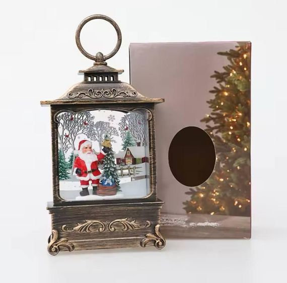 Різдвяний підвісний ліхтар на батарейках, Світильник новорічний Санта Клаус з підсвічуванням. знижка | Зображення 2