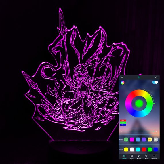 Акриловий світильник-нічник керування з телефона Сяо 2 tty-n001380