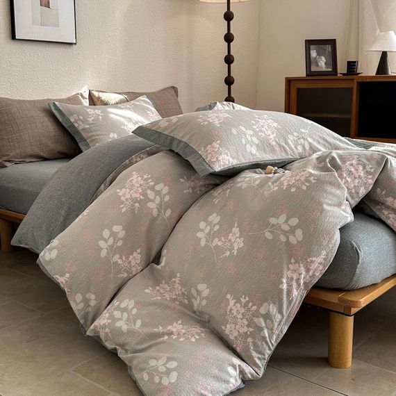 Постільна білизна полуторна з текстурою льону Colorful Home 21687 150х210 см