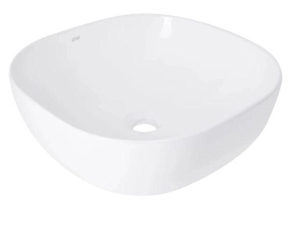 Раковина накладна Qtap Kolibri 400x400x140 White з донним клапаном QT10116303W48466
