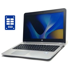 Ноутбук HP ProBook 450 G4 / 15.6" (1366x768) TN / Intel Core i3-7100U (2 (4) ядра по 2.4 GHz) / 8 GB DDR4 / 128 GB SSD / Intel HD Graphics 620 / WebCam / DVD-RW / Win 10 Home б/в