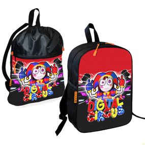 Школьный рюкзак детский Цифровой Цирк + Сумка для обуви спортивной формы рюкзак-мешок мальчику (01881)