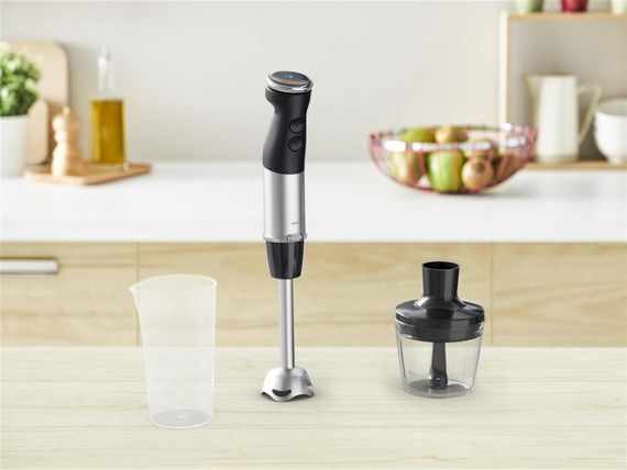 Блендер Tefal  заглибний Quickchef+ 1000Вт, 2в1, чаша-800мл, чопер-500мл, турборежим, сріблясто-чорний (HB672830) | Зображення 8