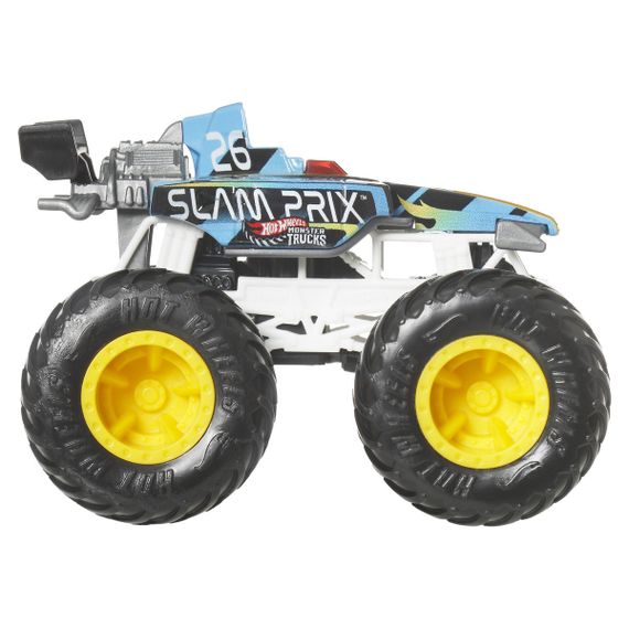 Подарочный набор 2 монстр-трака Хот Вилс Оригинал Hot Wheels Monster Trucks Slam Prix Vs Dodge Charger | Зображення 2